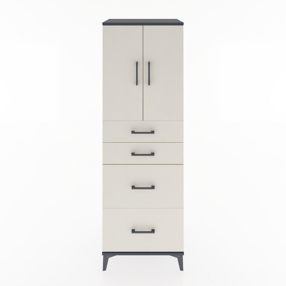 Woodntry Modular Cabinet Anthracite 60x44x170 cm with Doors and Drawers KC19-2