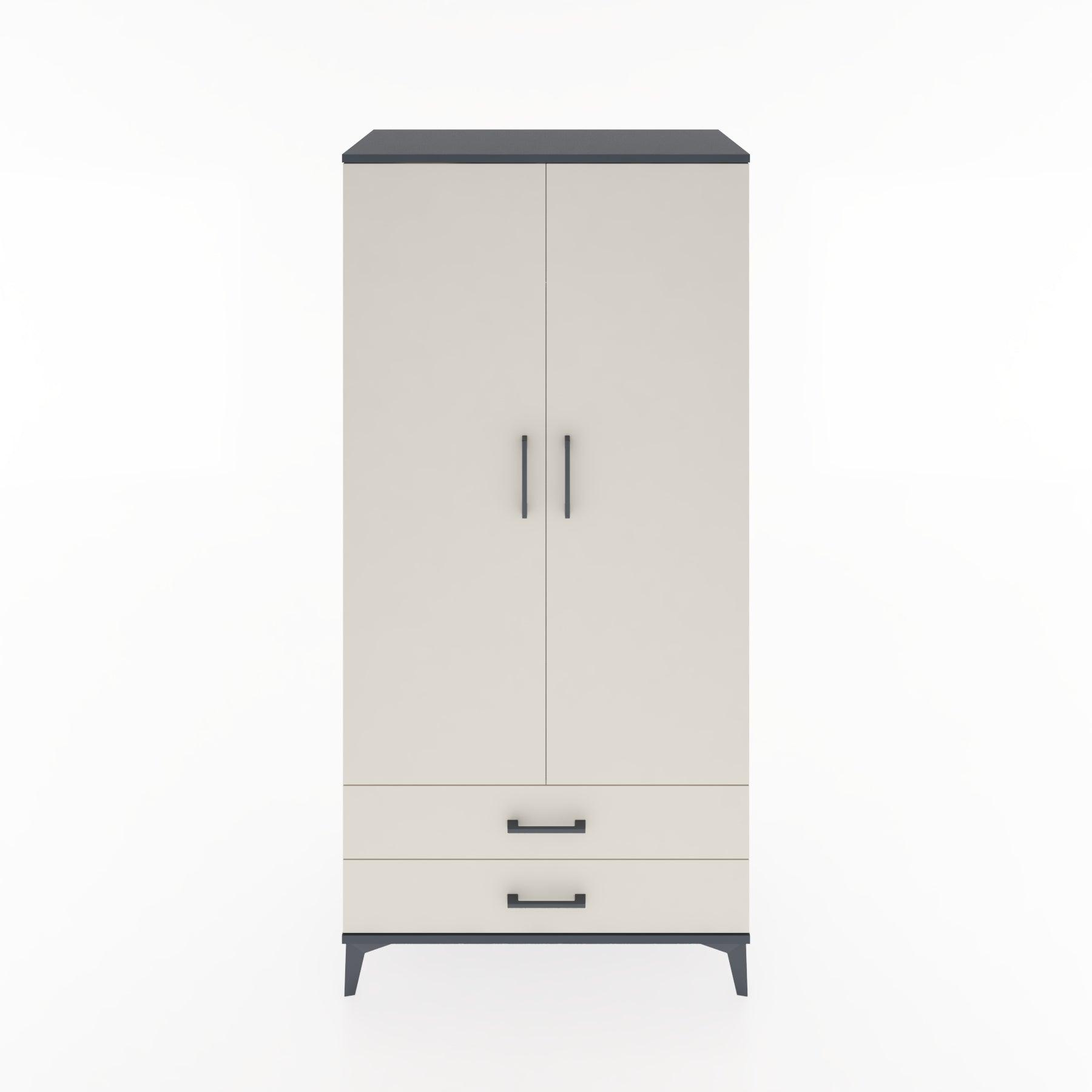 Woodntry Modular Cabinet Anthracite 88x44x170 cm with Doors and Drawers KC29-2