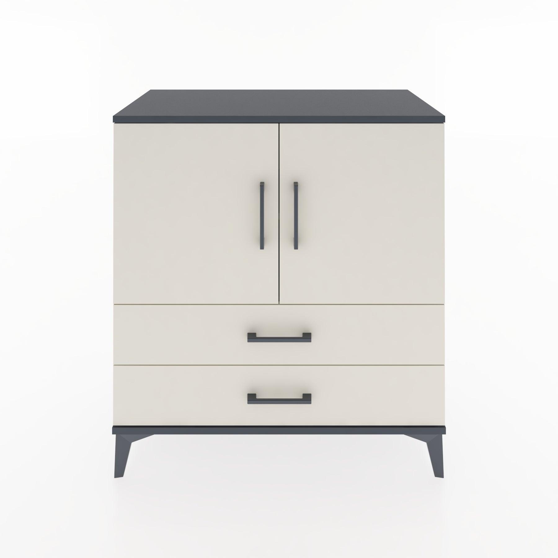 Woodntry Modular Dresser Anthracite 88x44x84 cm with Cover and Drawer KC23-2