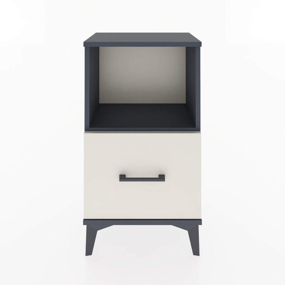 Woodntry Modüler Komodin Tek Çekmece ve Raflı V2 44x30x68 cm Antrasit - Woodntry