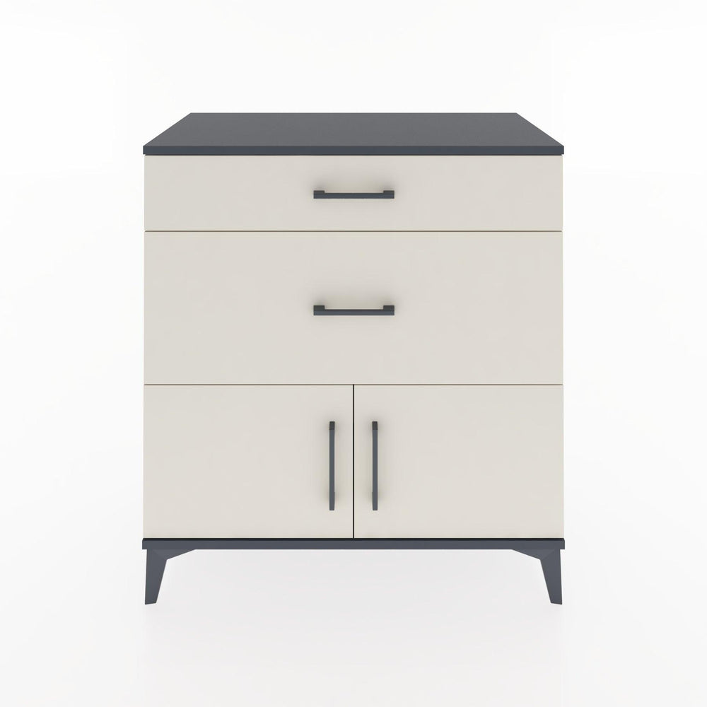 Woodntry Modular Dresser Anthracite 88x44x84 cm with Cover and Drawer KC116-2