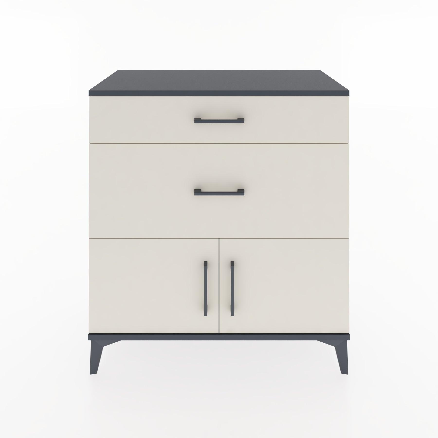 Woodntry Modular Dresser Anthracite 88x44x84 cm with Cover and Drawer KC116-2