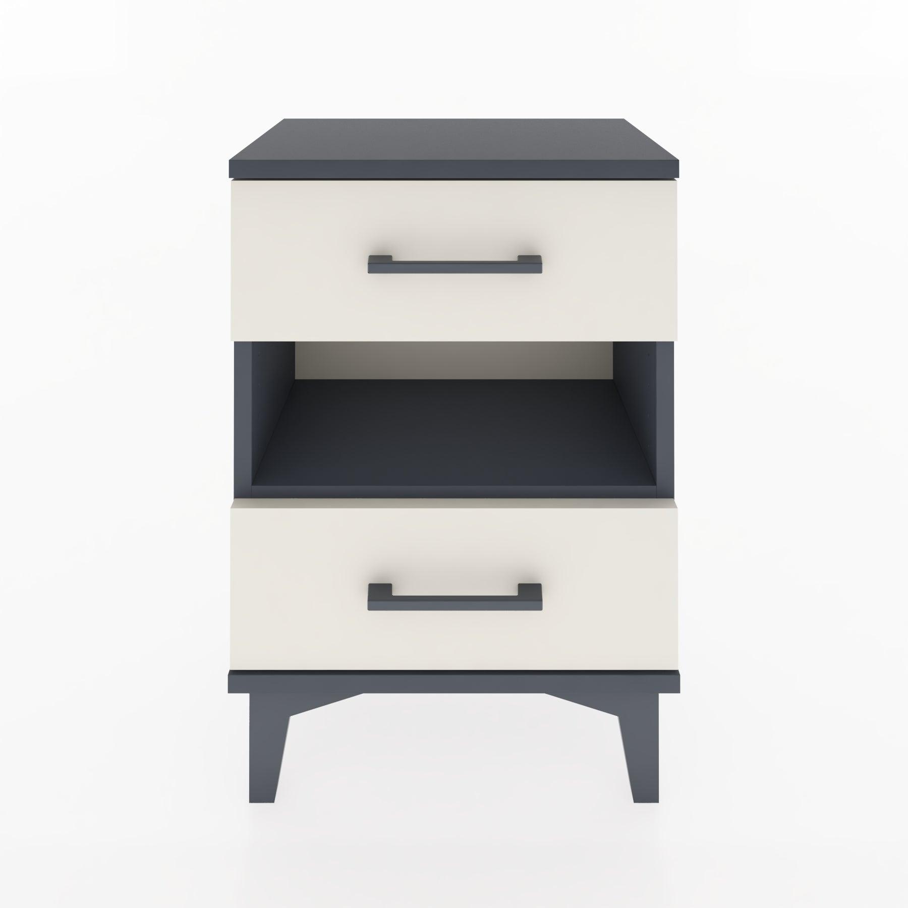 Woodntry Modüler Komodin Çekmece ve Raf 44x30x52 cm Antrasit - Woodntry