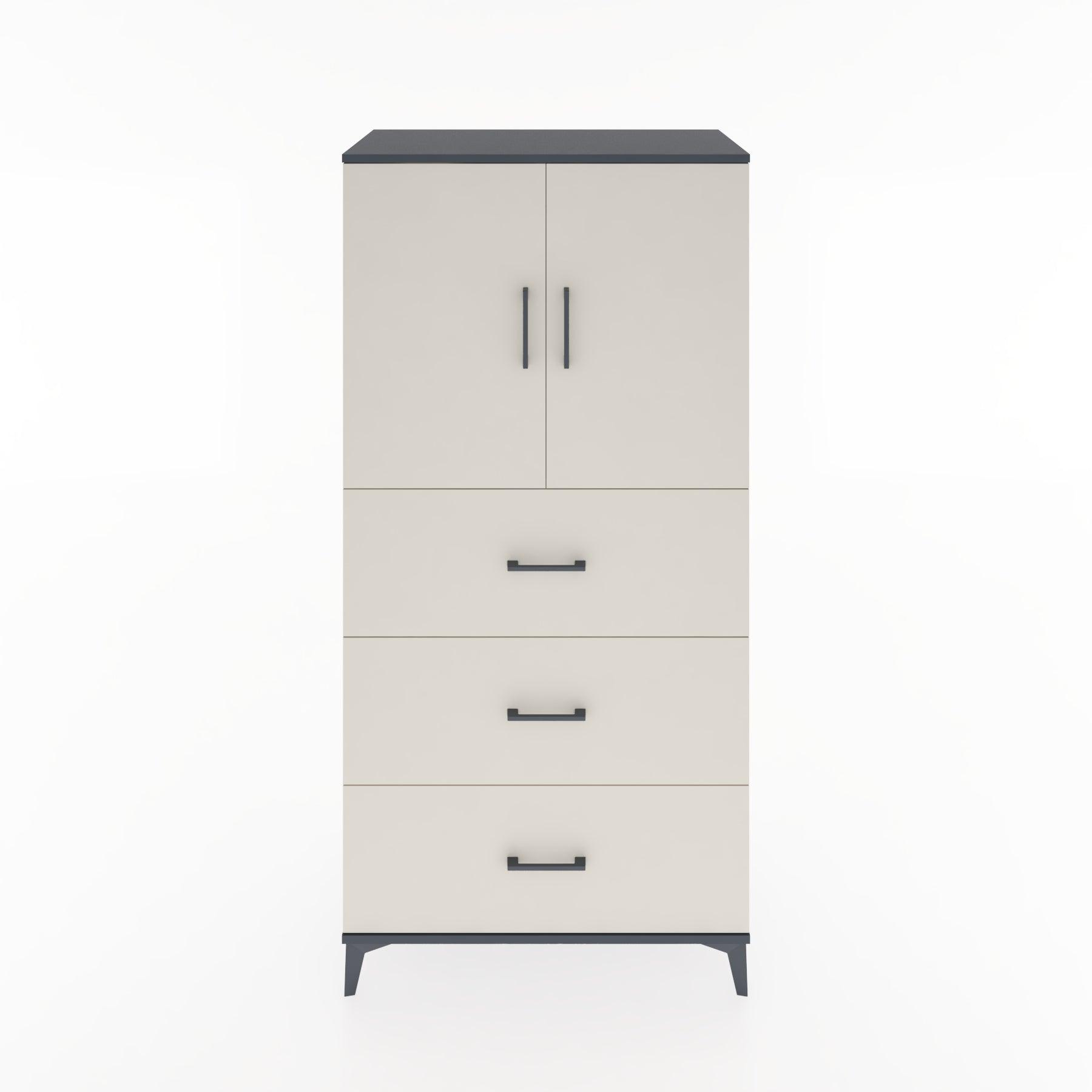 Woodntry Modular Cabinet Anthracite 88x44x170 cm with Doors and Drawers KC24-2