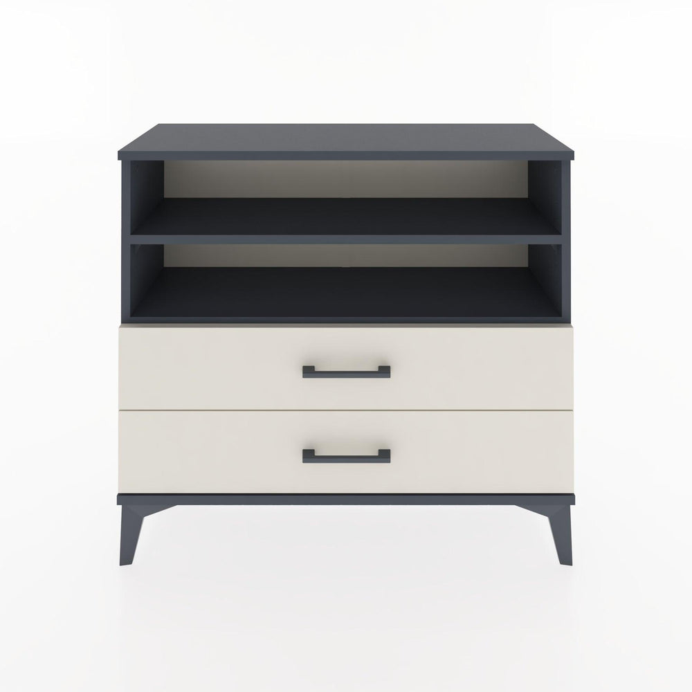 Woodntry Modüler Şifonyer İki Çekmeceli V2 88x30x68 cm Antrasit - Woodntry