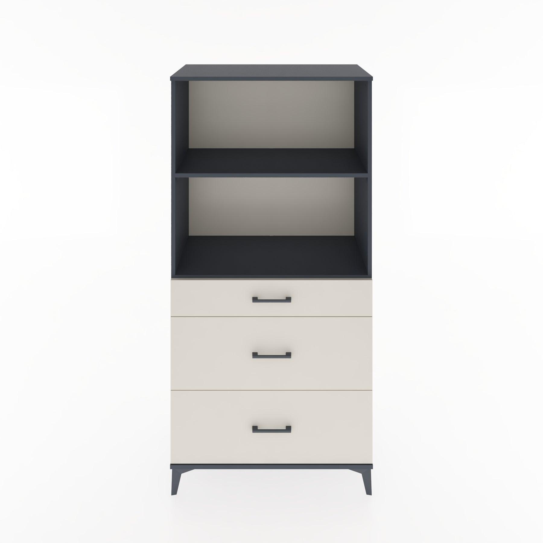 Woodntry Modular Cabinet Anthracite 88x44x170 cm with Drawers and Shelves CR48-2