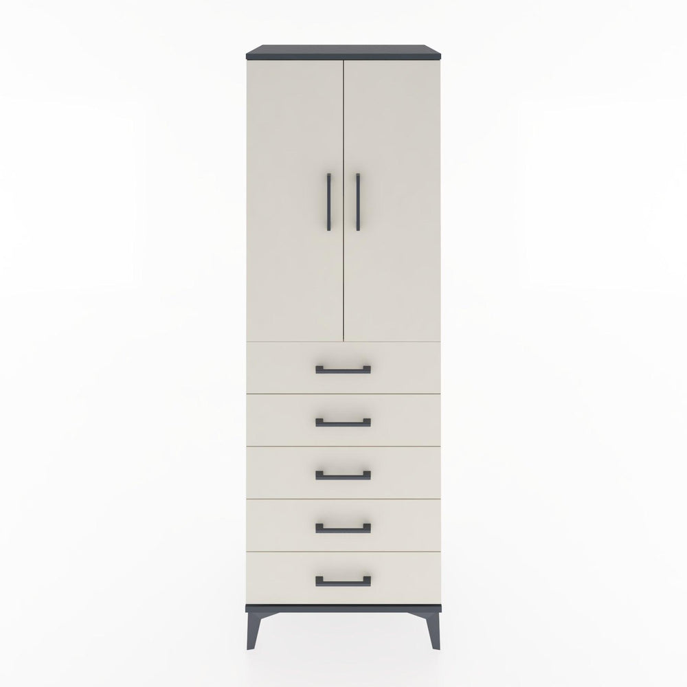 Woodntry Modular Cabinet Anthracite 60x44x170 cm with Doors and Drawers KC4-2