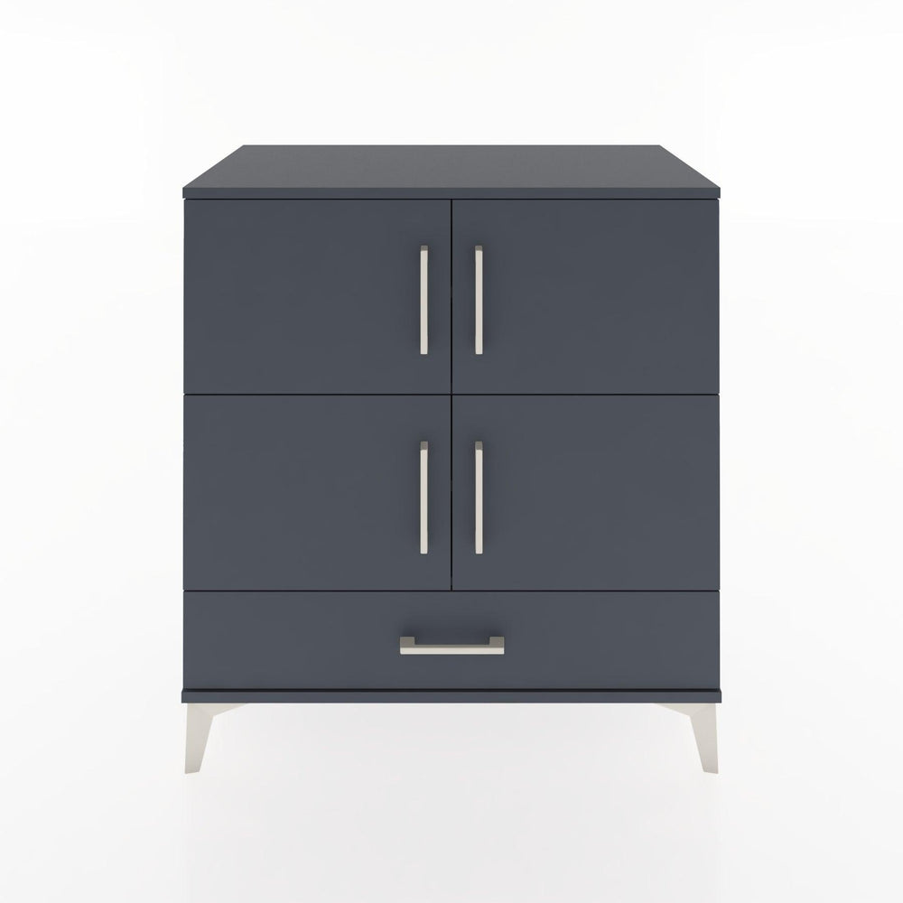 Woodntry Modüler Şifonyer Antrasit 88x44x84 cm Kapaklı ve Çekmeceli KC91-2