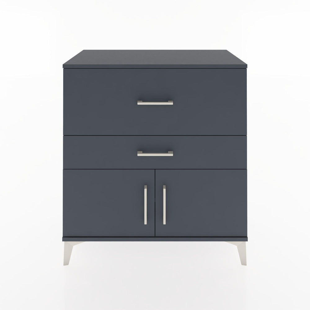 Woodntry Modüler Şifonyer Antrasit 88x44x84 cm Kapaklı ve Çekmeceli KC105-2