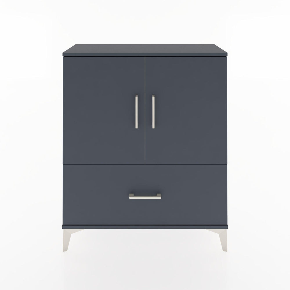 Woodntry Modüler Şifonyer Antrasit 88x30x94 cm Kapaklı ve Çekmeceli KC10-2