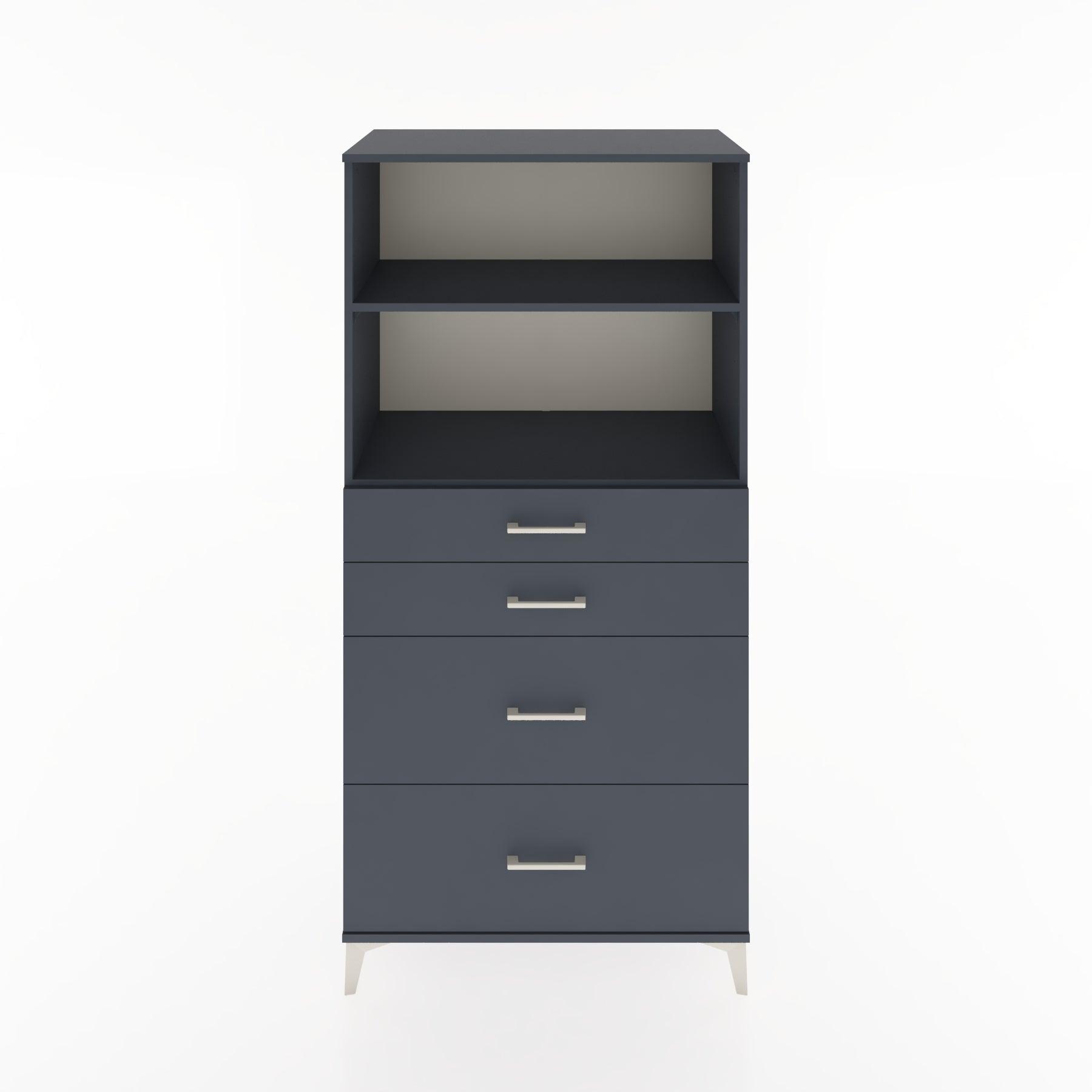 Woodntry Modular Cabinet Anthracite 88x44x170 cm with Drawers and Shelves CR47-2