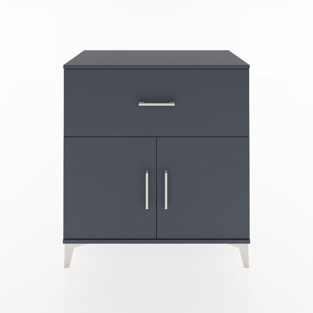 Woodntry Modüler Şifonyer Antrasit 88x44x84 cm Kapaklı ve Çekmeceli KC51-2