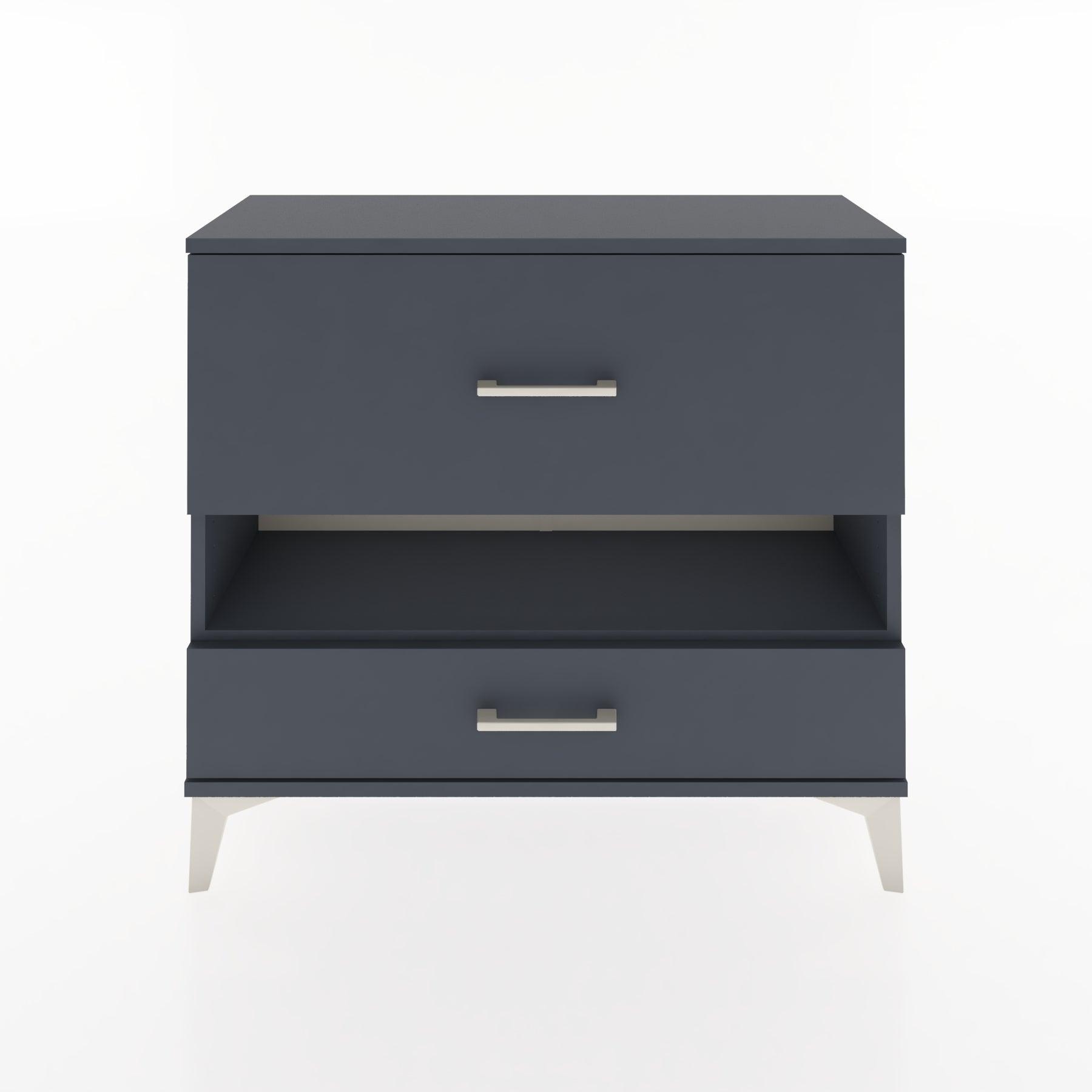 Woodntry Modüler Şifonyer İki Çekmeceli V10 88x30x68 cm Antrasit - Woodntry