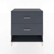 Woodntry Modüler Şifonyer Antrasit 88x44x84 cm Çekmeceli ve Raflı CR4-2