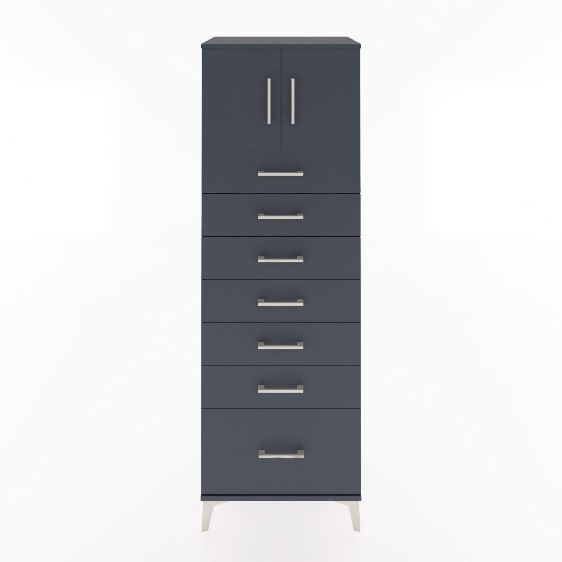 Woodntry Modular Cabinet Anthracite 60x44x170 cm with Doors and Drawers KC10-2