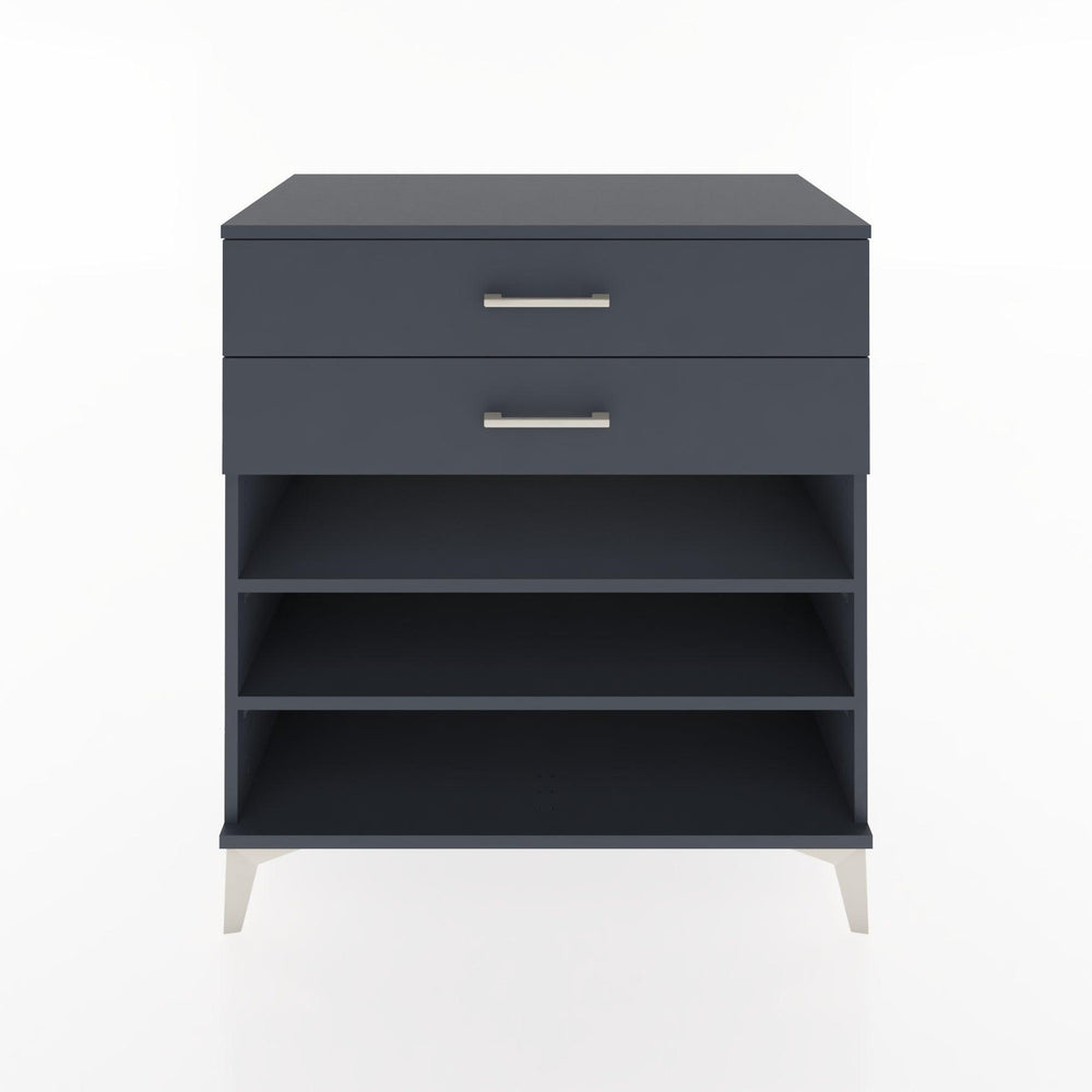 Woodntry Modüler Şifonyer Antrasit 88x44x84 cm Çekmeceli ve Raflı CR13-2