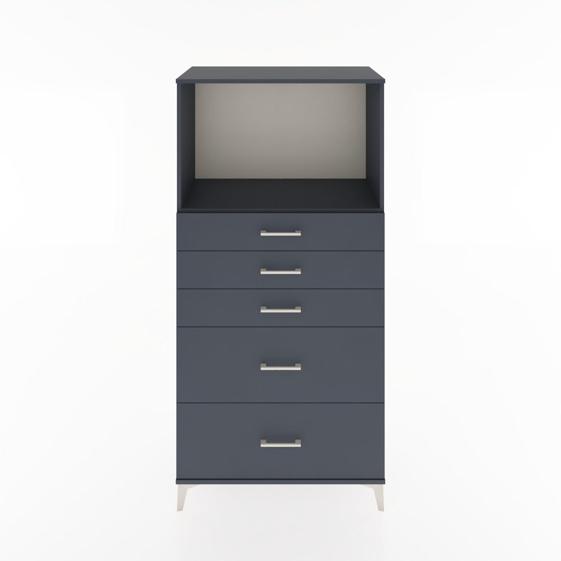Woodntry Modular Cabinet Anthracite 88x44x170 cm with Drawers and Shelves CR46-2