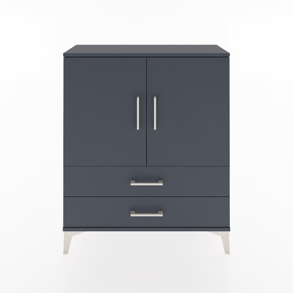 Woodntry Modüler Şifonyer Antrasit 88x30x94 cm Kapaklı ve Çekmeceli KC6-2