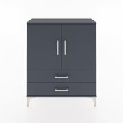 Woodntry Modüler Şifonyer Antrasit 88x30x94 cm Kapaklı ve Çekmeceli KC6-2
