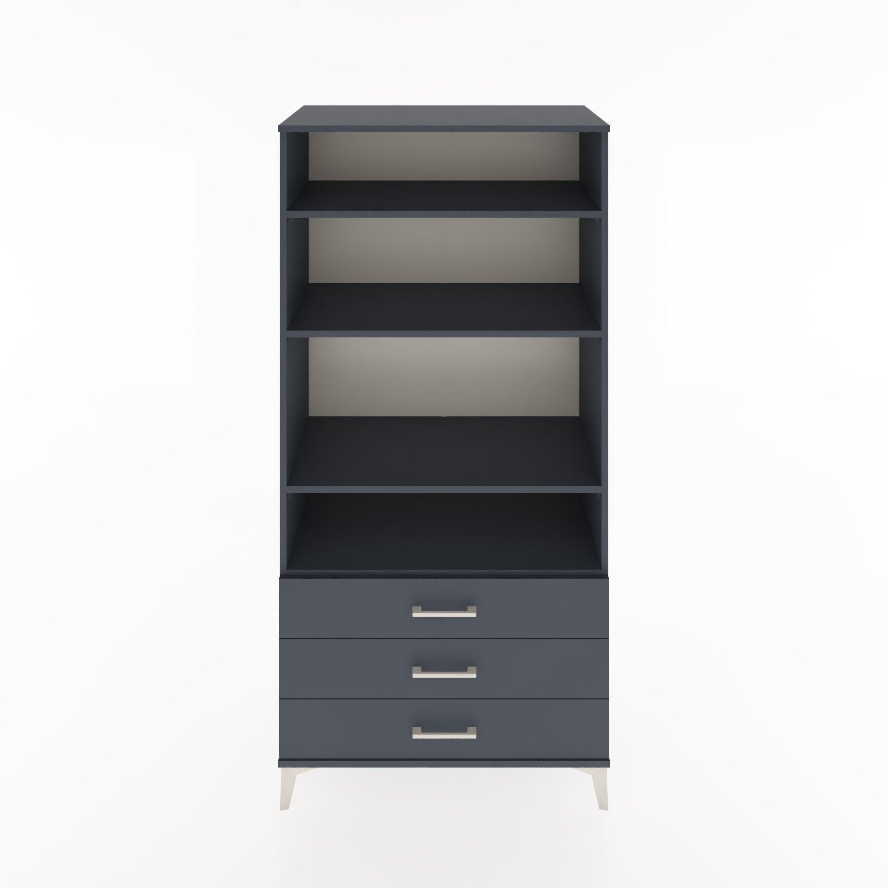 Woodntry Modular Cabinet Anthracite 88x44x170 cm with Drawers and Shelves CR37-2