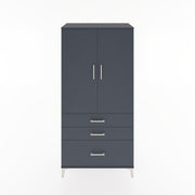 Woodntry Modular Cabinet Anthracite 88x44x170 cm with Doors and Drawers KC14-2