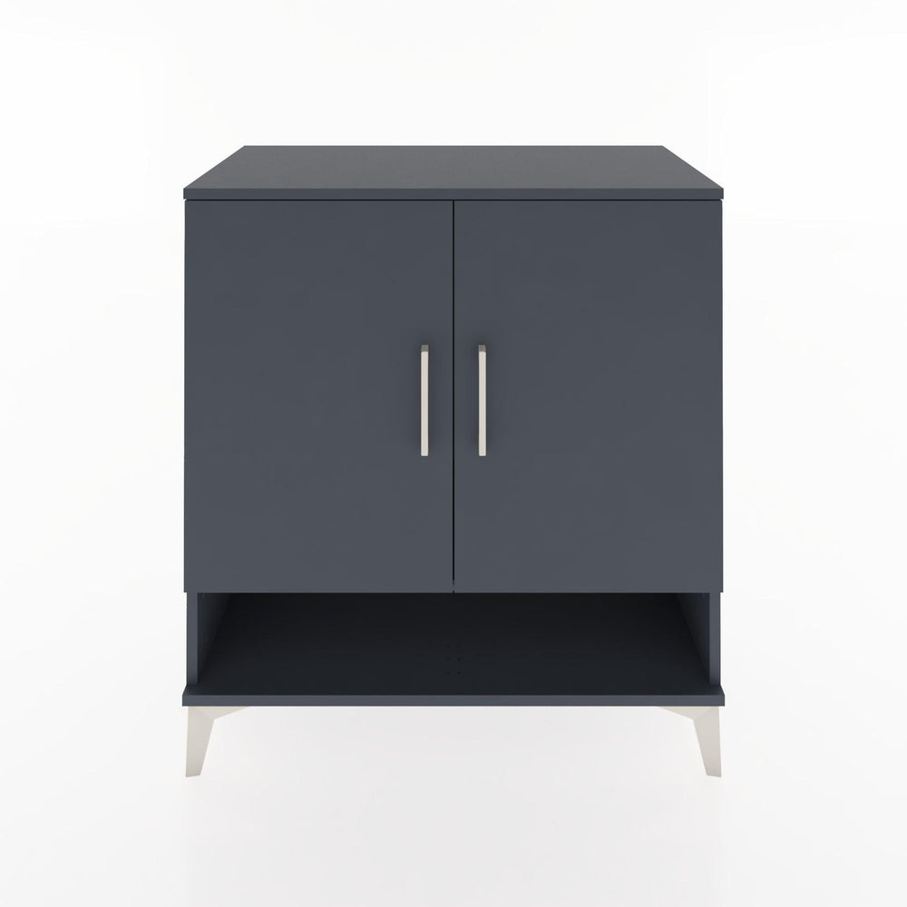 Woodntry Modüler Şifonyer Antrasit 88x44x84 cm Kapaklı ve Raflı KR77-2