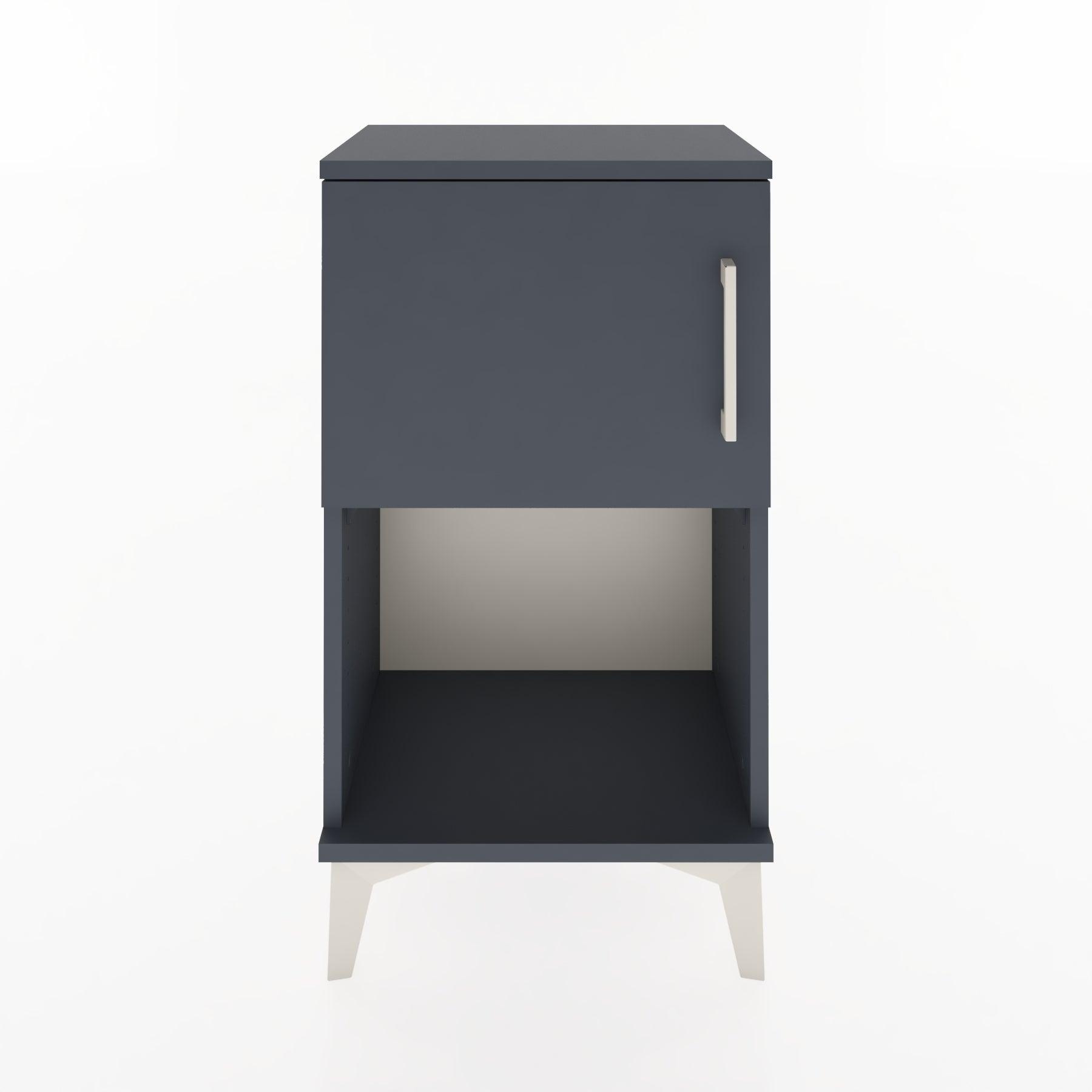 Woodntry Modüler Komodin Raf ve Tek Kapaklı V2 44x30x68 cm Antrasit - Woodntry