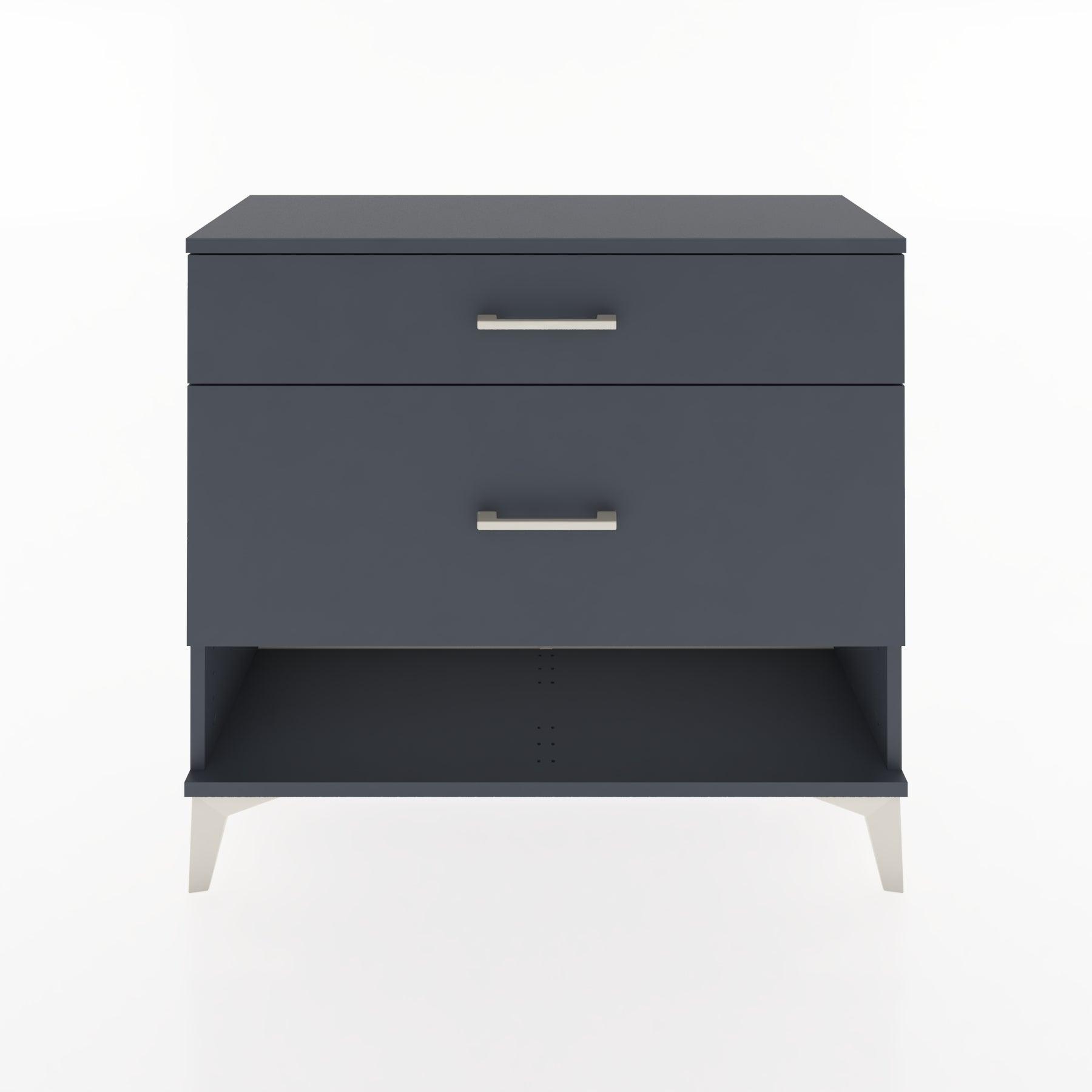 Woodntry Modüler Şifonyer İki Çekmeceli V8 88x30x68 cm Antrasit - Woodntry