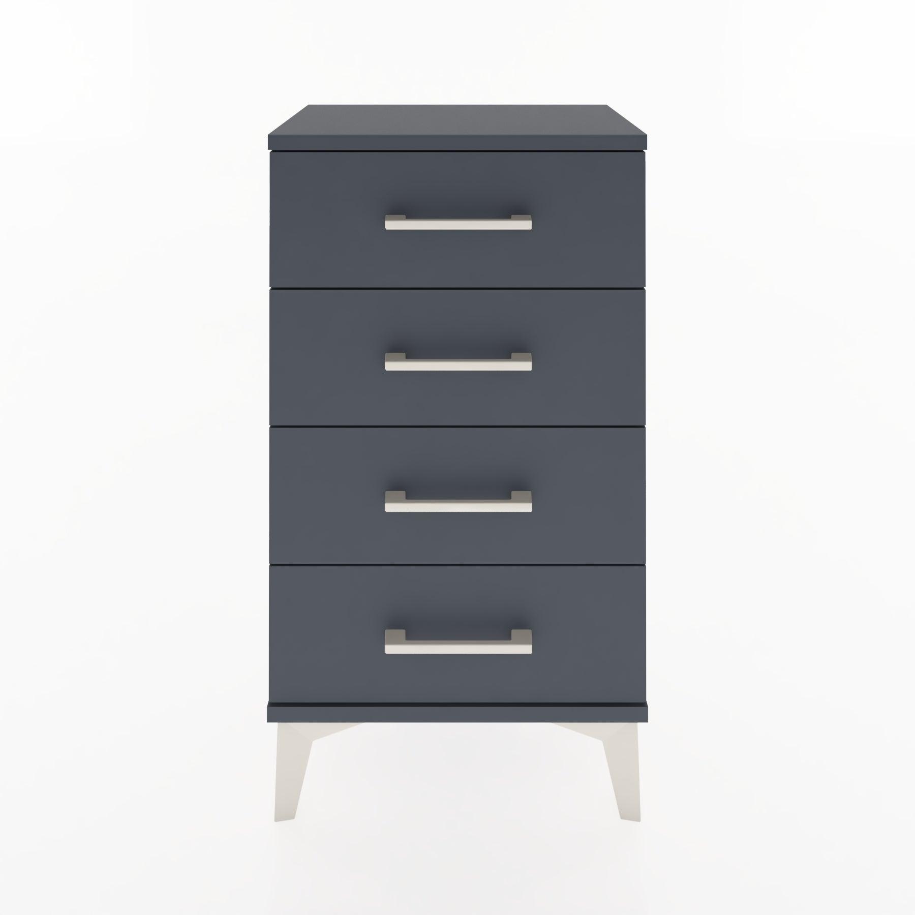Woodntry Modüler Komodin 4 Çekmeceli 44x30x68 cm Antrasit - Woodntry