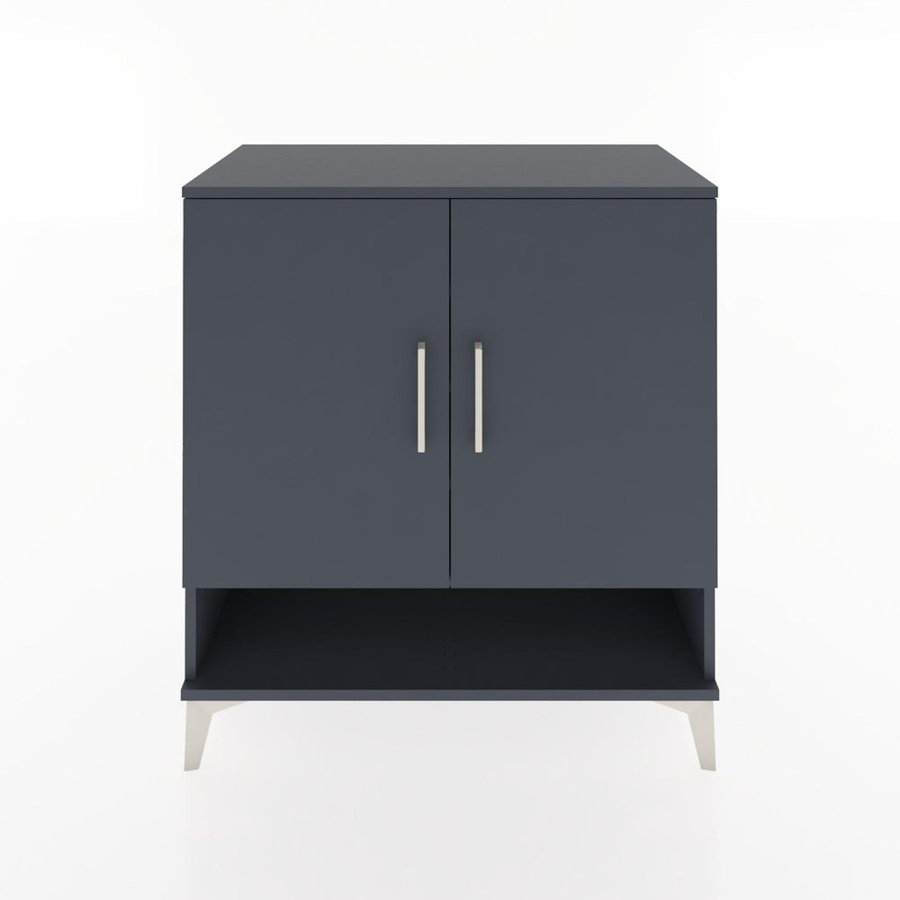 Woodntry Modüler Şifonyer Antrasit 88x44x84 cm Kapaklı ve Raflı KR74-2