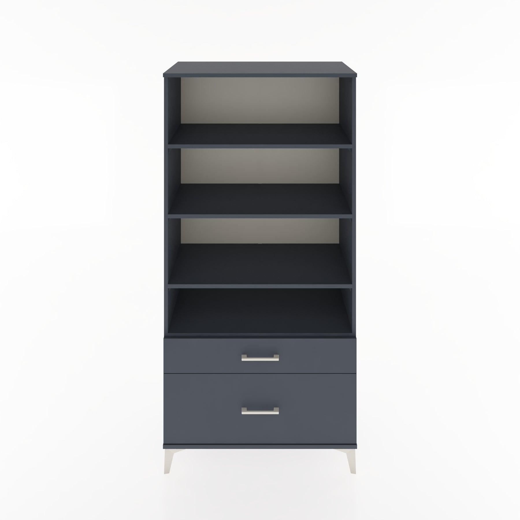 Woodntry Modular Cabinet Anthracite 88x44x170 cm with Drawers and Shelves CR43-2