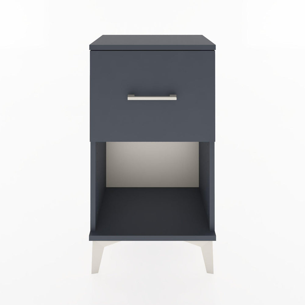 Woodntry Modüler Komodin Tek Çekmece ve Raflı V1 44x30x68 cm Antrasit - Woodntry