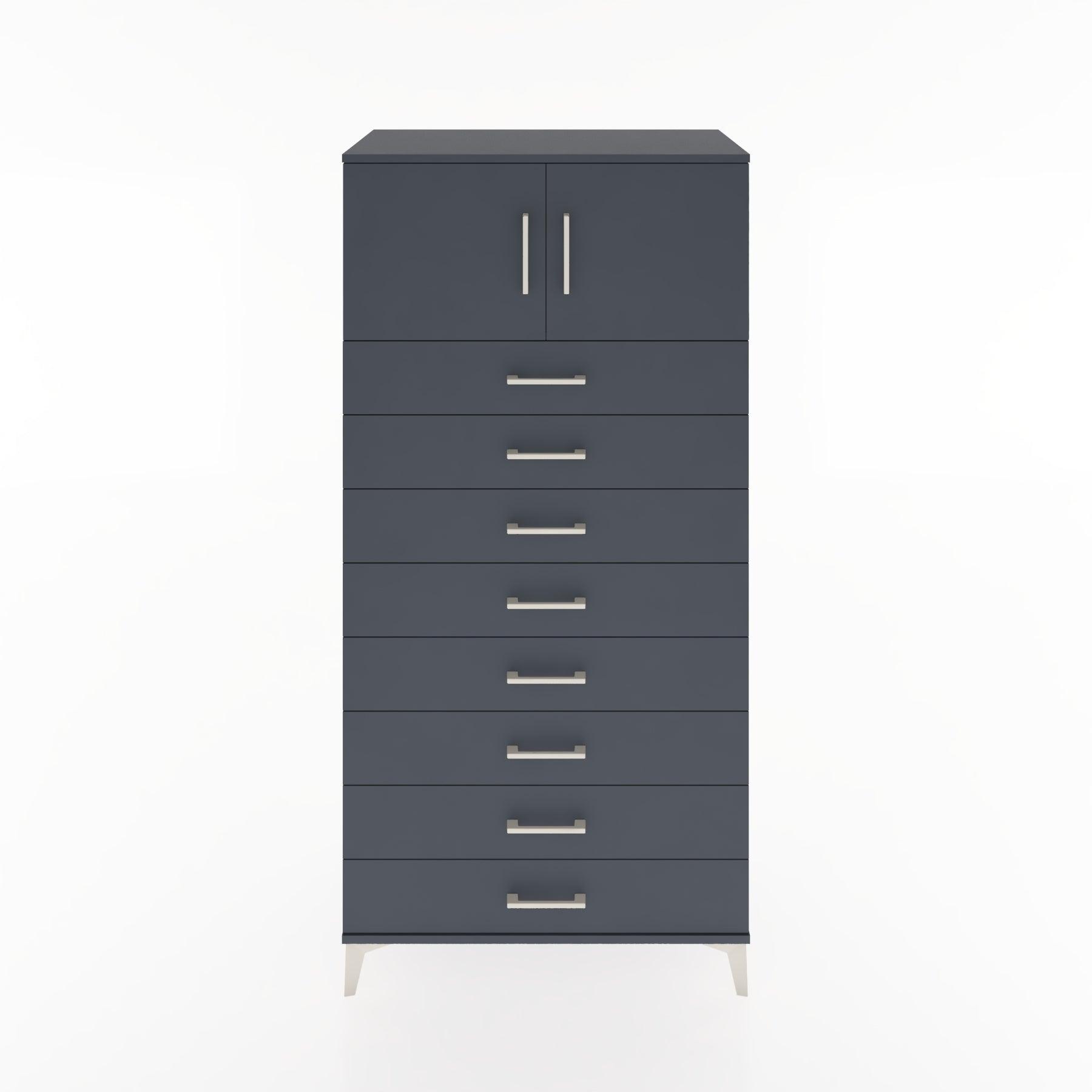 Woodntry Modular Cabinet Anthracite 88x44x170 cm with Doors and Drawers KC1-2