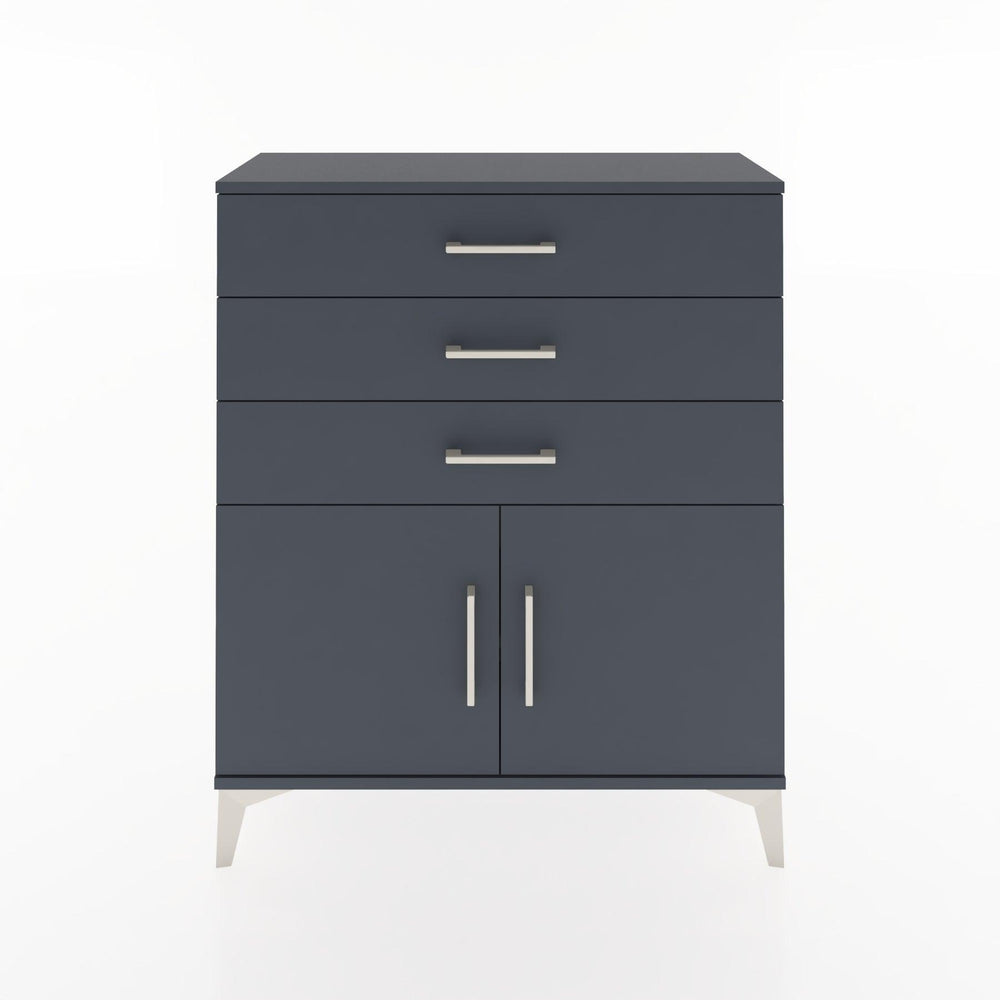 Woodntry Modüler Şifonyer Antrasit 88x30x94 cm Kapaklı ve Çekmeceli KC8-2