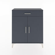 Woodntry Modüler Şifonyer Antrasit 88x30x94 cm Kapaklı ve Çekmeceli KC1-2
