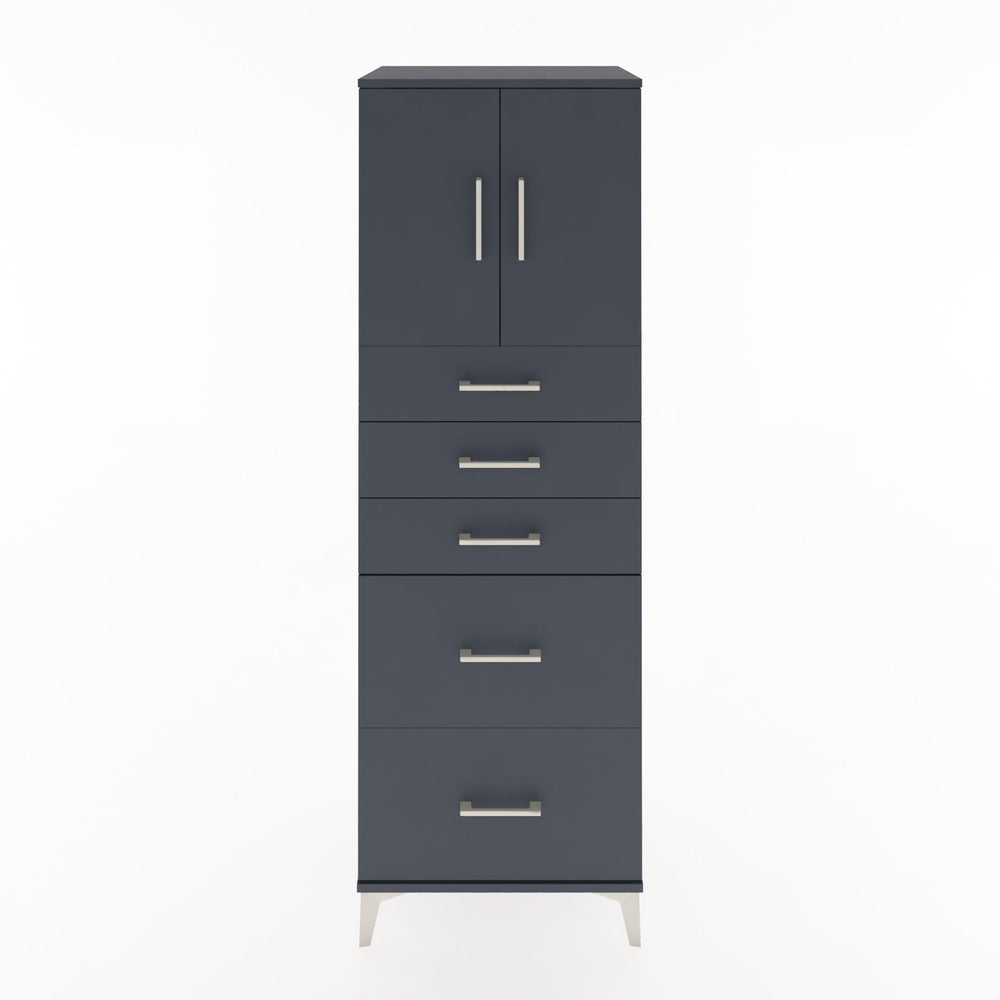 Woodntry Modular Cabinet Anthracite 60x44x170 cm with Doors and Drawers KC18-2