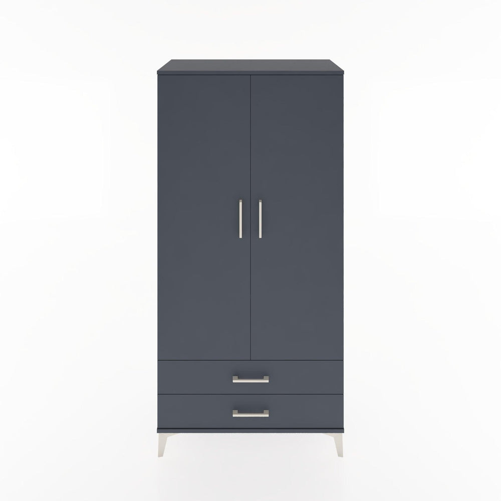 Woodntry Modüler Dolap Antrasit 88x44x170 cm Kapaklı ve Çekmeceli KC7-2