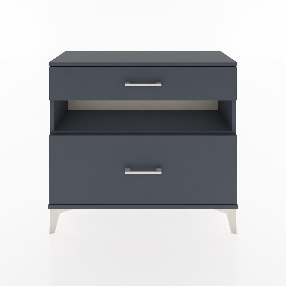 Woodntry Modüler Şifonyer İki Çekmeceli V9 88x30x68 cm Antrasit - Woodntry