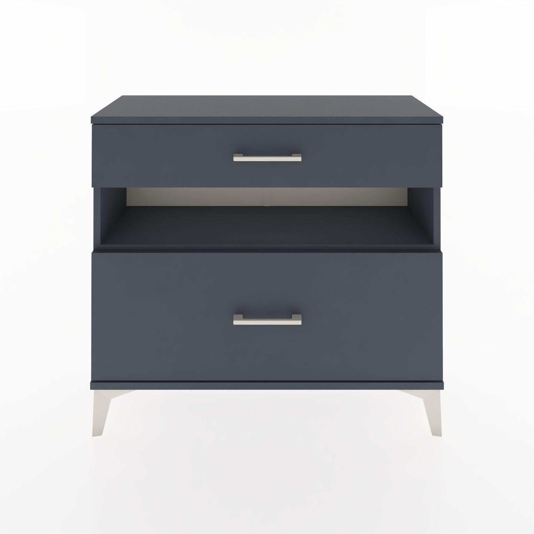 Woodntry Modüler Şifonyer İki Çekmeceli V9 88x30x68 cm Antrasit - Woodntry