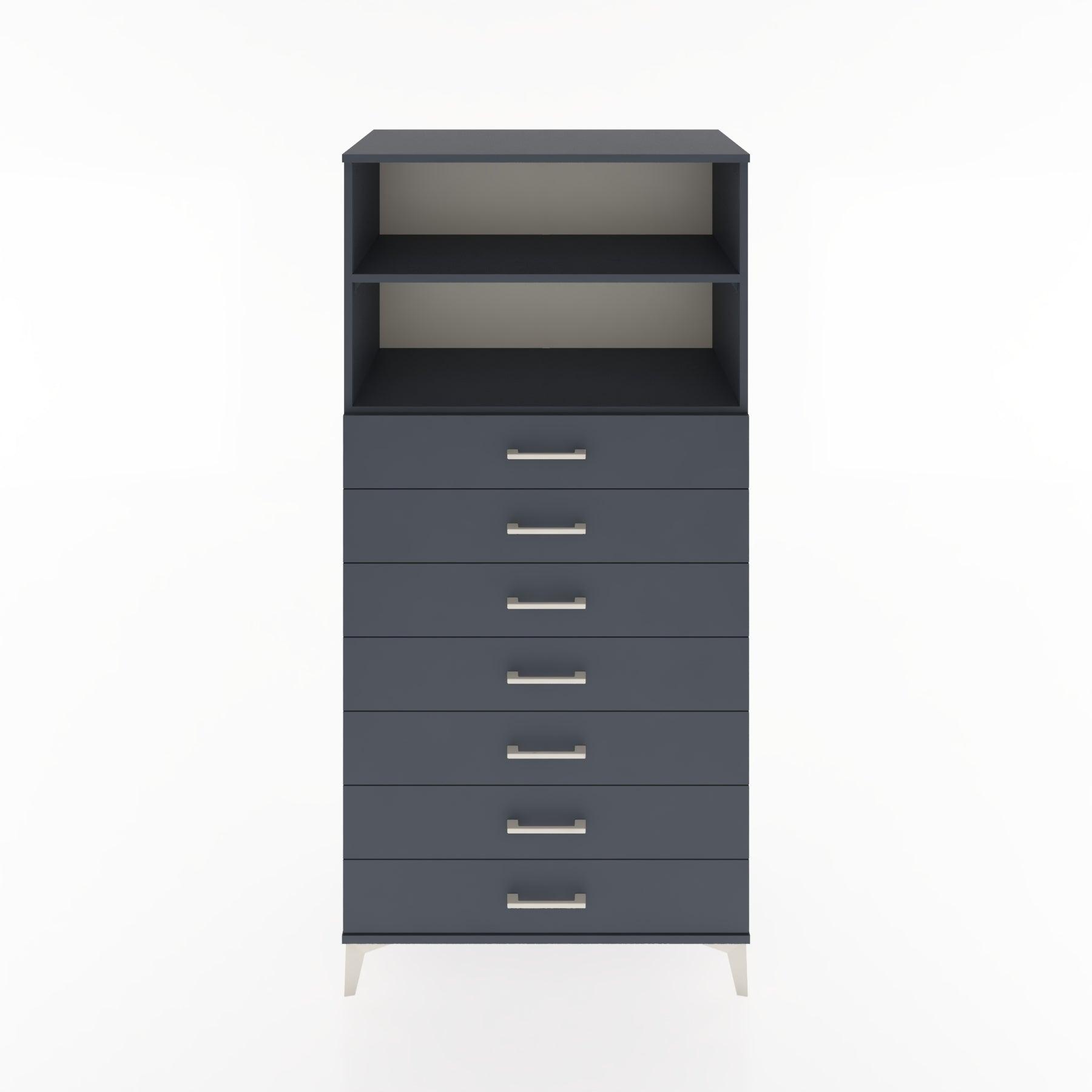 Woodntry Modular Cabinet Anthracite 88x44x170 cm with Drawers and Shelves CR33-2