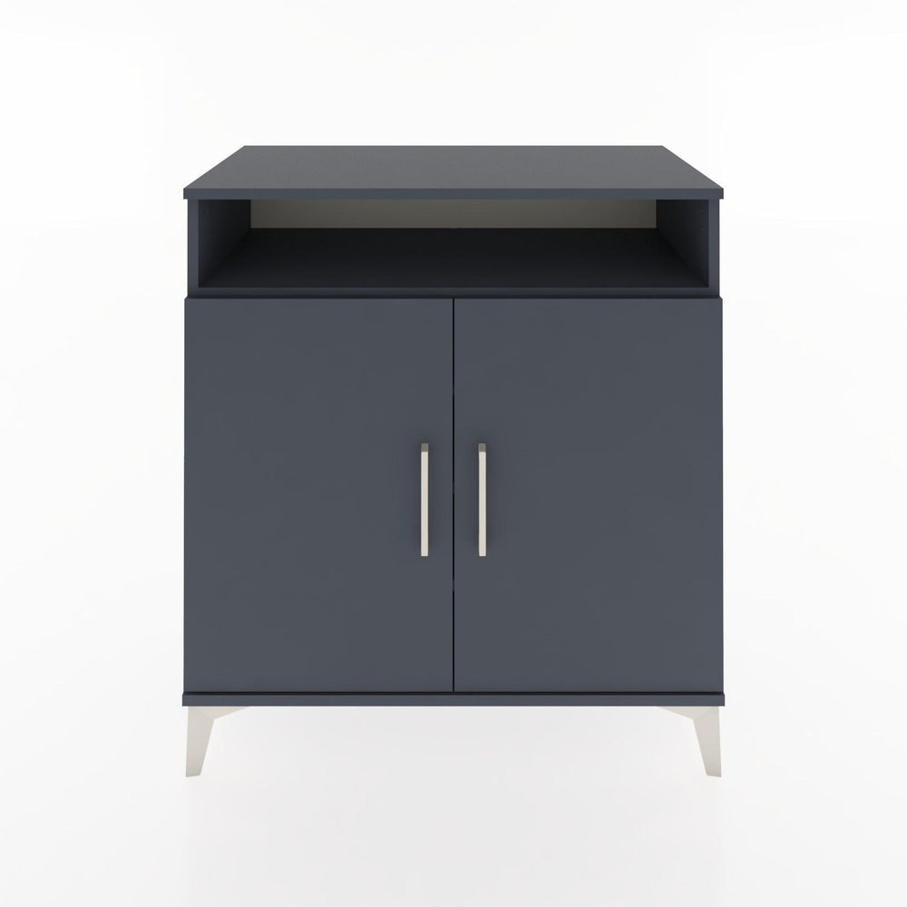 Woodntry Modüler Şifonyer Antrasit 88x44x84 cm Kapaklı ve Raflı KR82-2