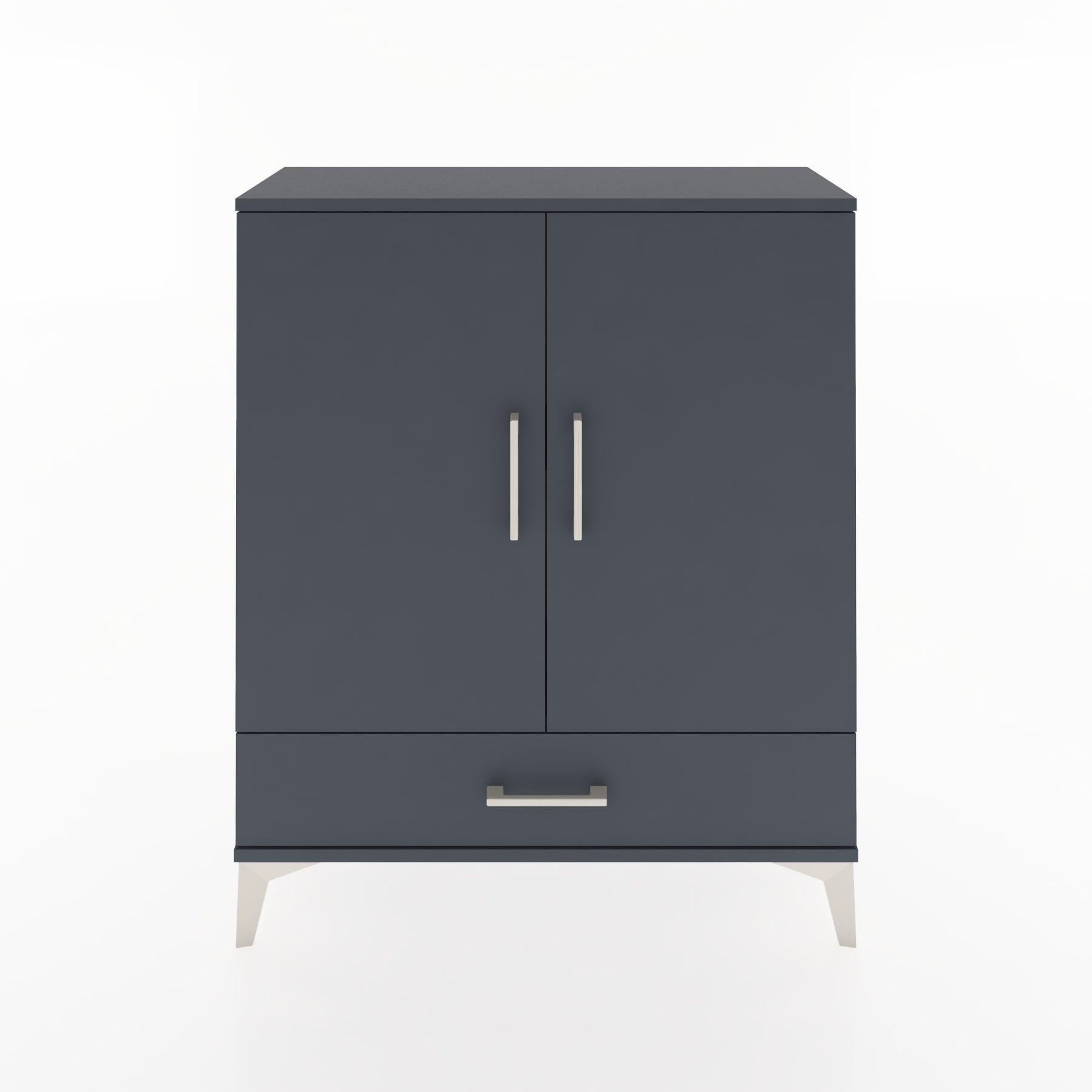 Woodntry Modüler Şifonyer Antrasit 88x30x94 cm Kapaklı ve Çekmeceli KC2-2