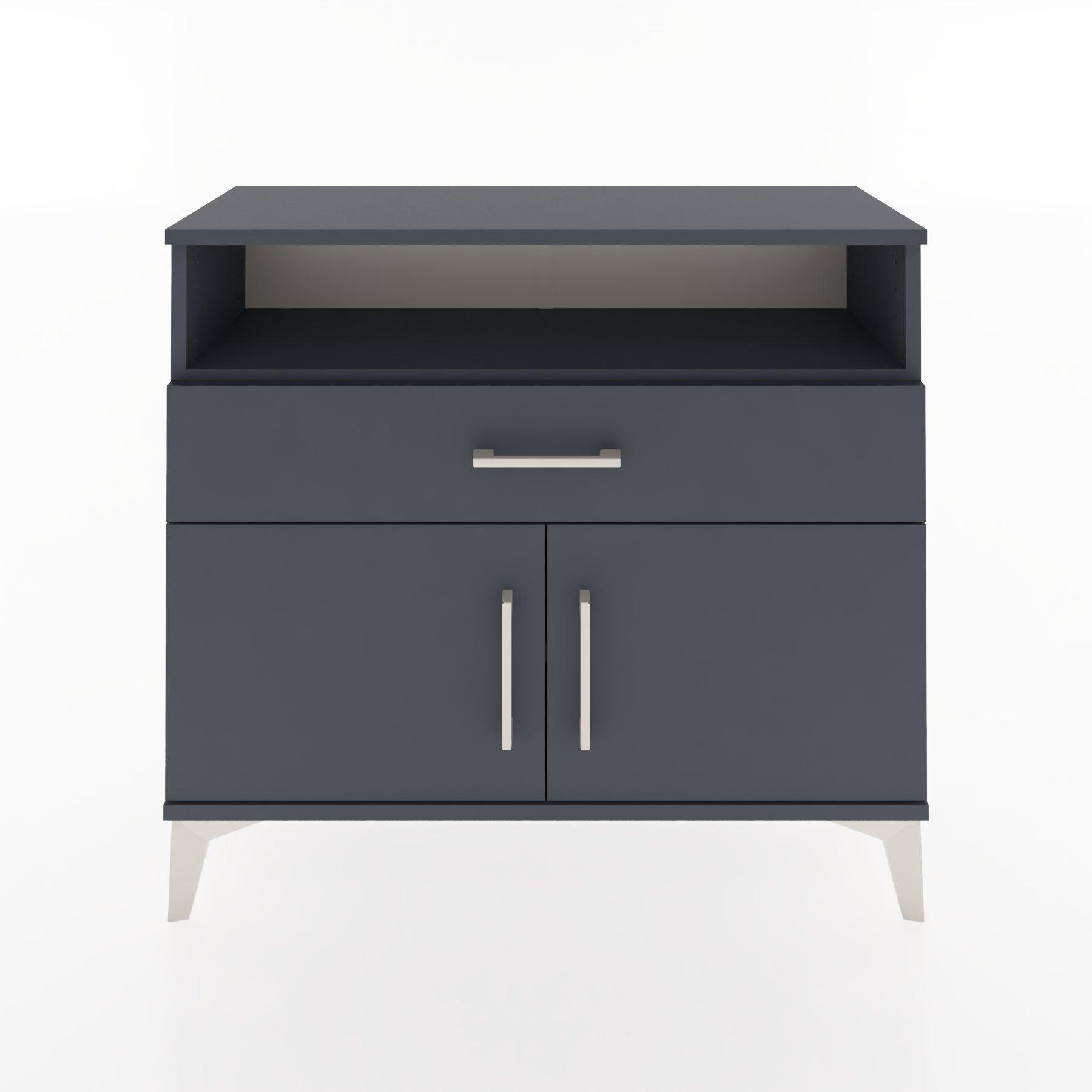 Woodntry Modüler Şifonyer Kapak Raf Çekmeceli 88x30x68 cm Antrasit - Woodntry