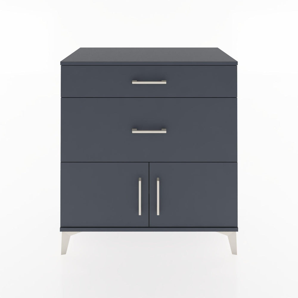 Woodntry Modüler Şifonyer Antrasit 88x44x84 cm Kapaklı ve Çekmeceli KC115-2