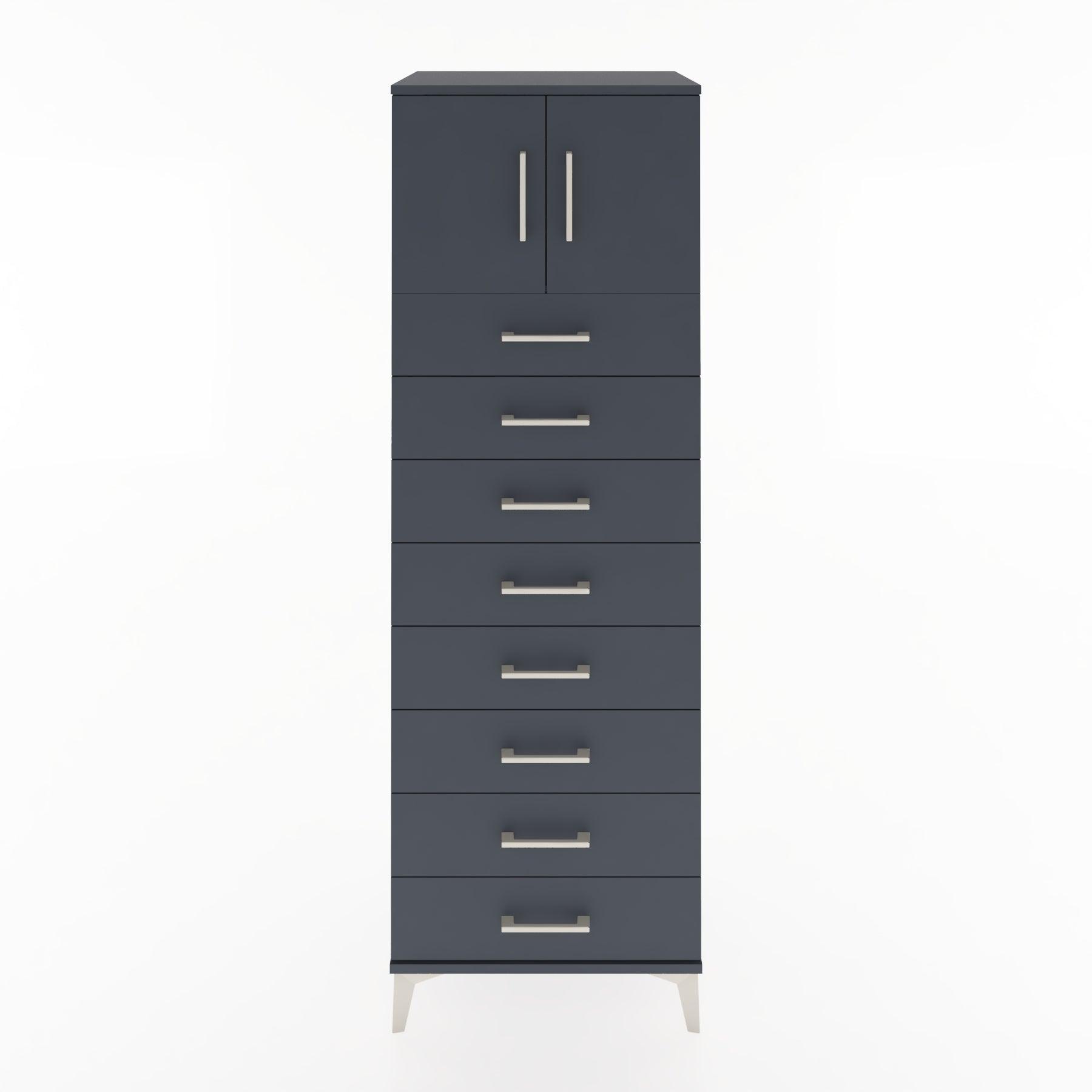 Woodntry Modular Cabinet Anthracite 60x44x170 cm with Doors and Drawers KC1-2