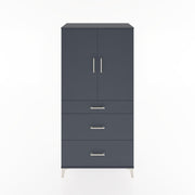 Woodntry Modüler Dolap Antrasit 88x44x170 cm Kapaklı ve Çekmeceli KC20-2