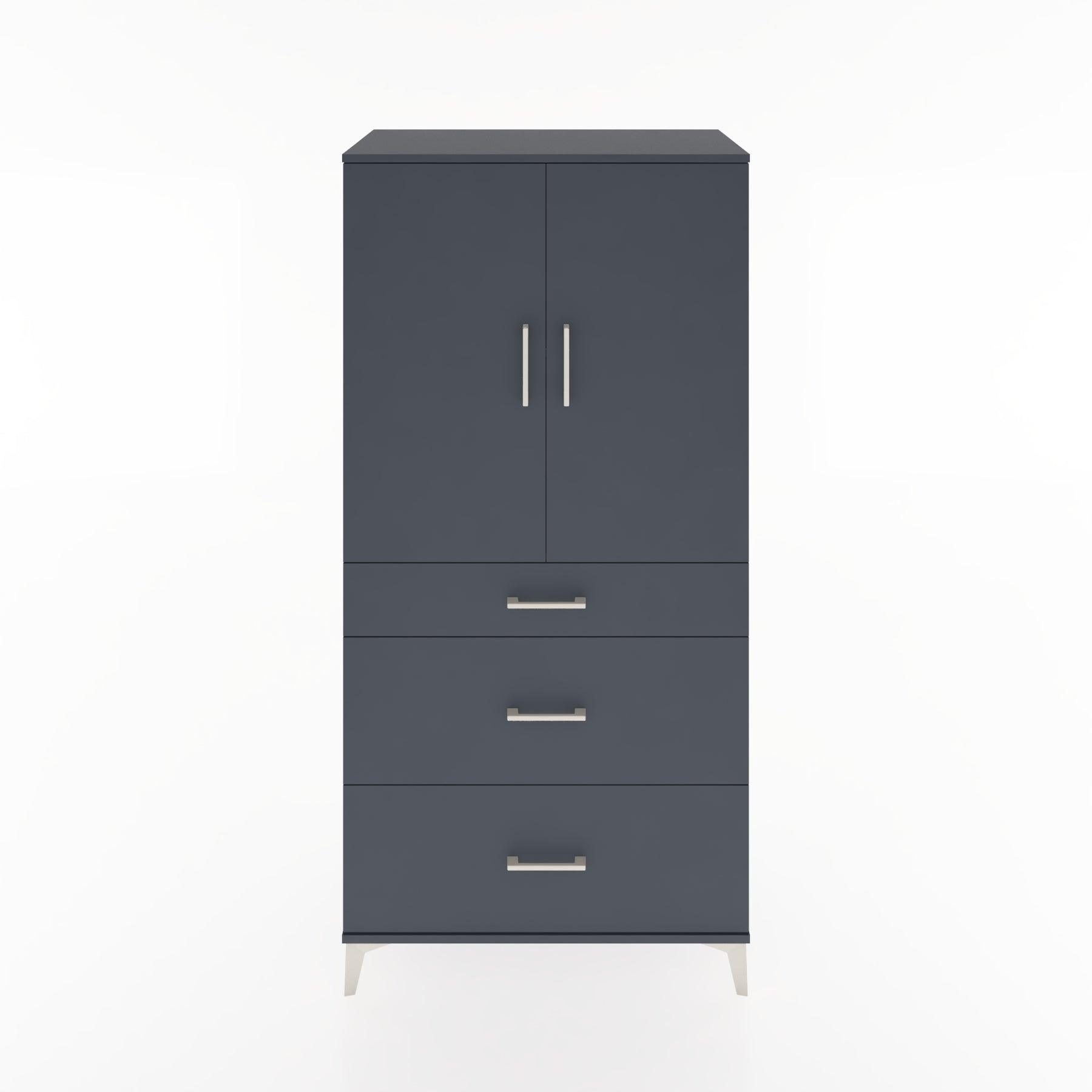 Woodntry Modular Cabinet Anthracite 88x44x170 cm with Doors and Drawers KC20-2