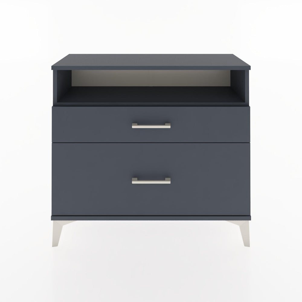 Woodntry Modüler Şifonyer İki Çekmeceli V6 88x30x68 cm Antrasit - Woodntry