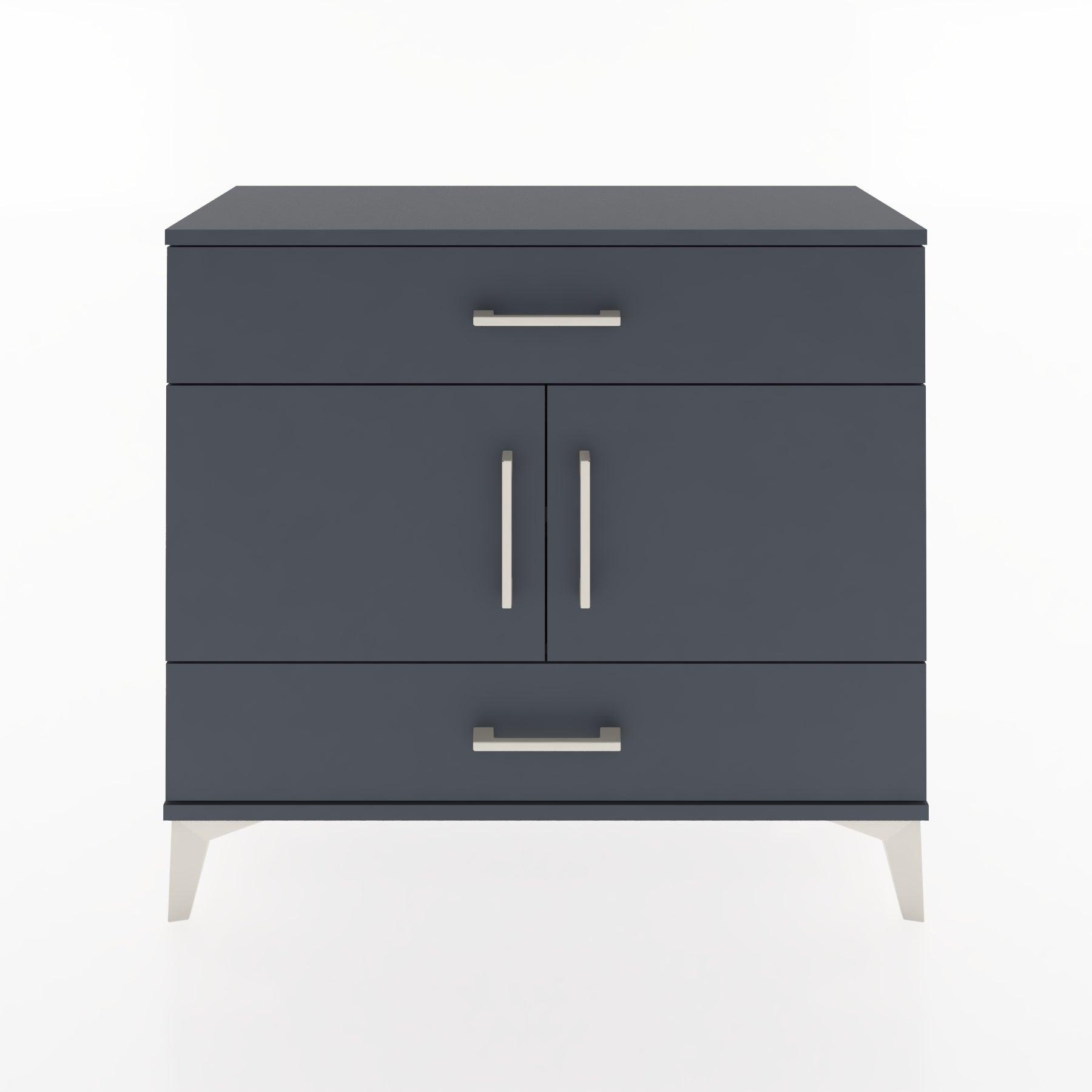 Woodntry Modüler Şifonyer Çekmece ve Kapaklı T2 88x30x94 cm Antrasit - Woodntry