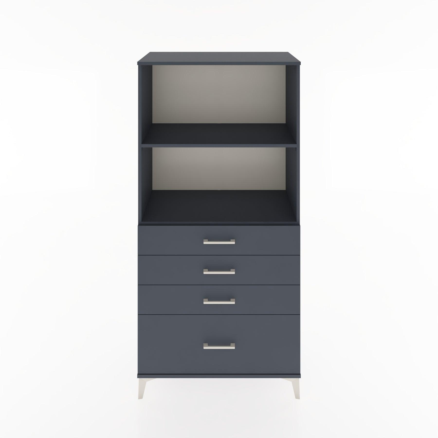 Woodntry Modular Cabinet Anthracite 88x44x170 cm with Drawers and Shelves CR41-2